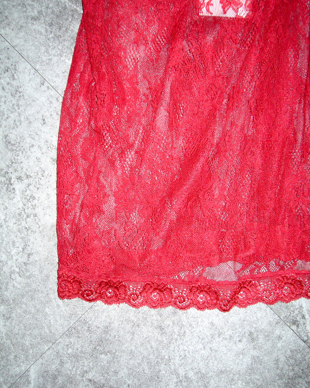 [Vintage] EBLIN Red Lace Slip Dress
