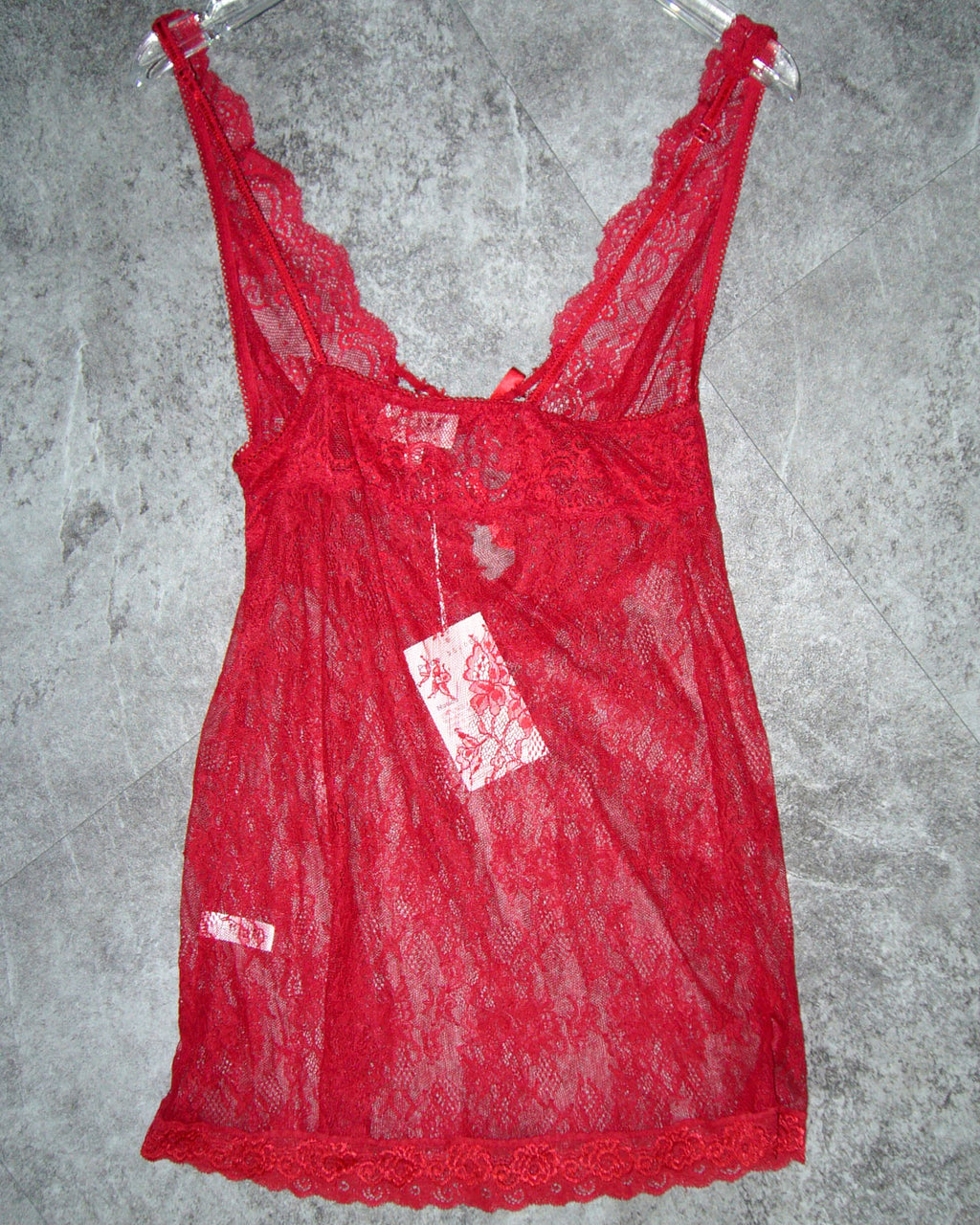 [Vintage] EBLIN Red Lace Slip Dress