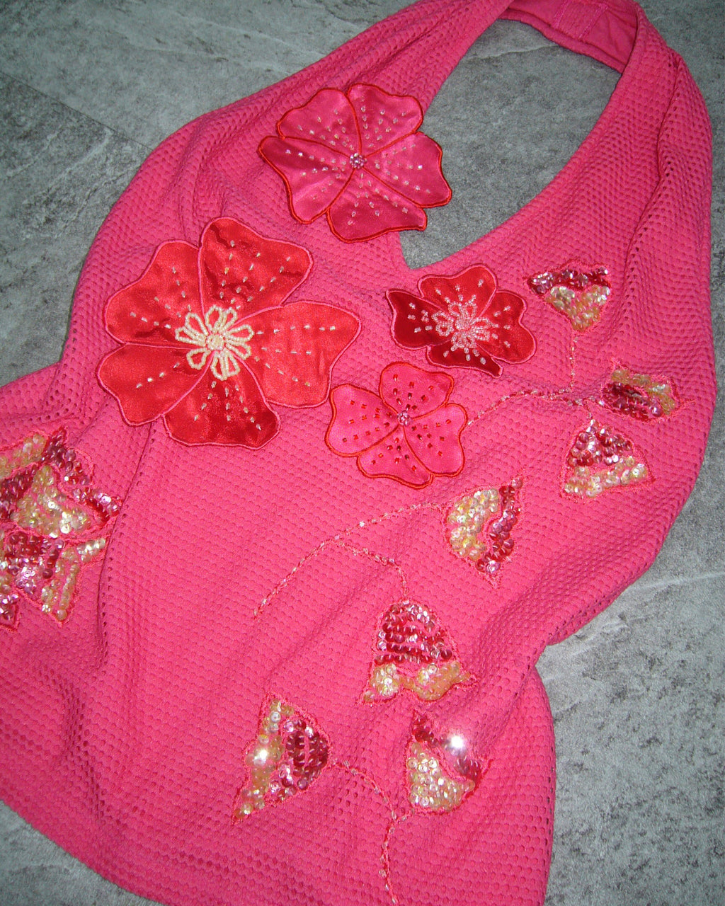 [Vintage] Pink Flower Top