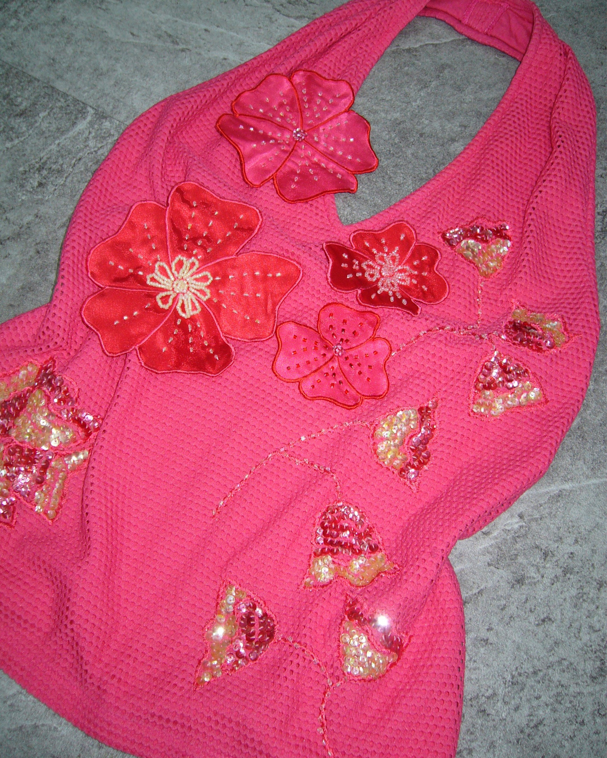 [Vintage] Pink Flower Top