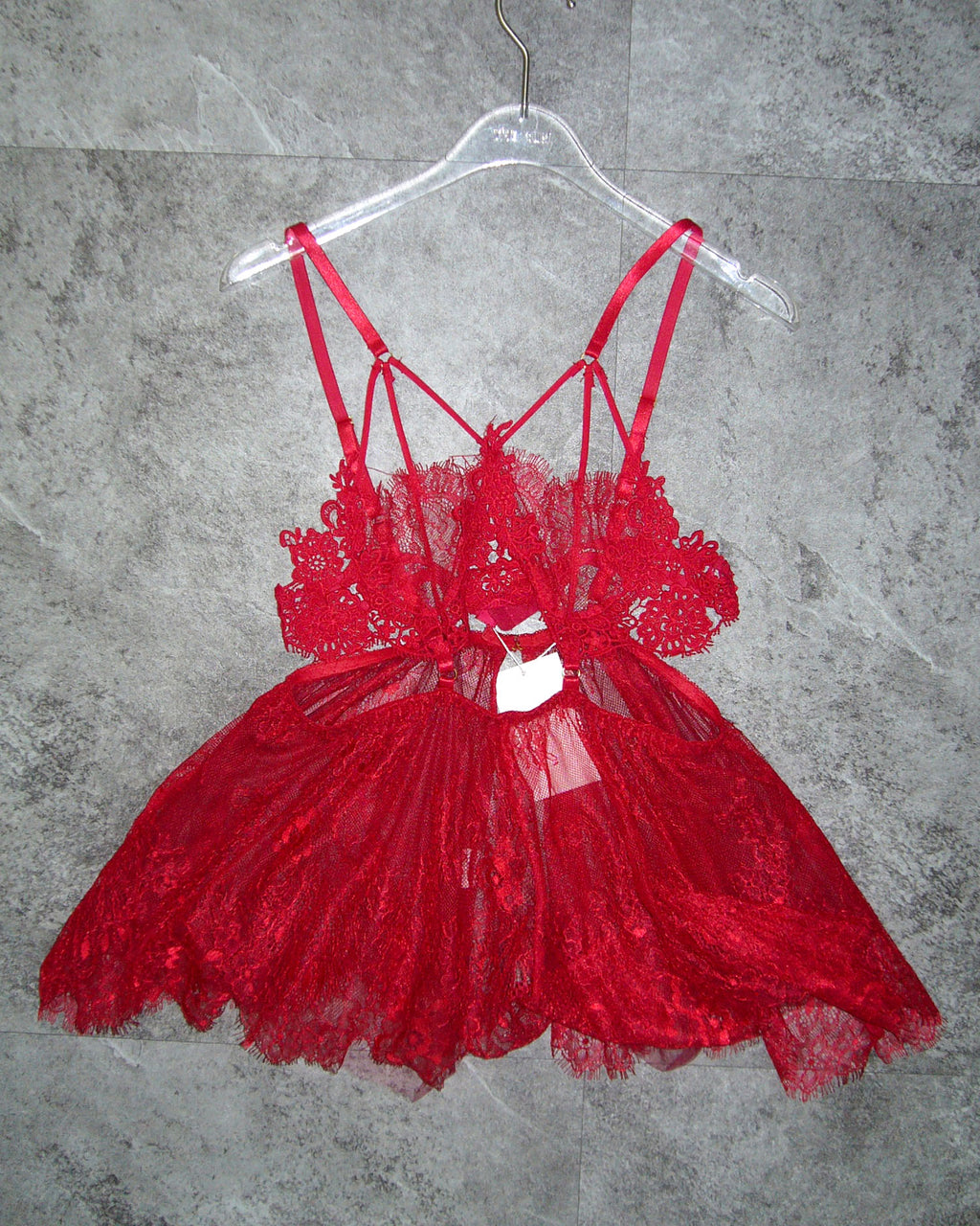 [Vintage] Red Lace Slip