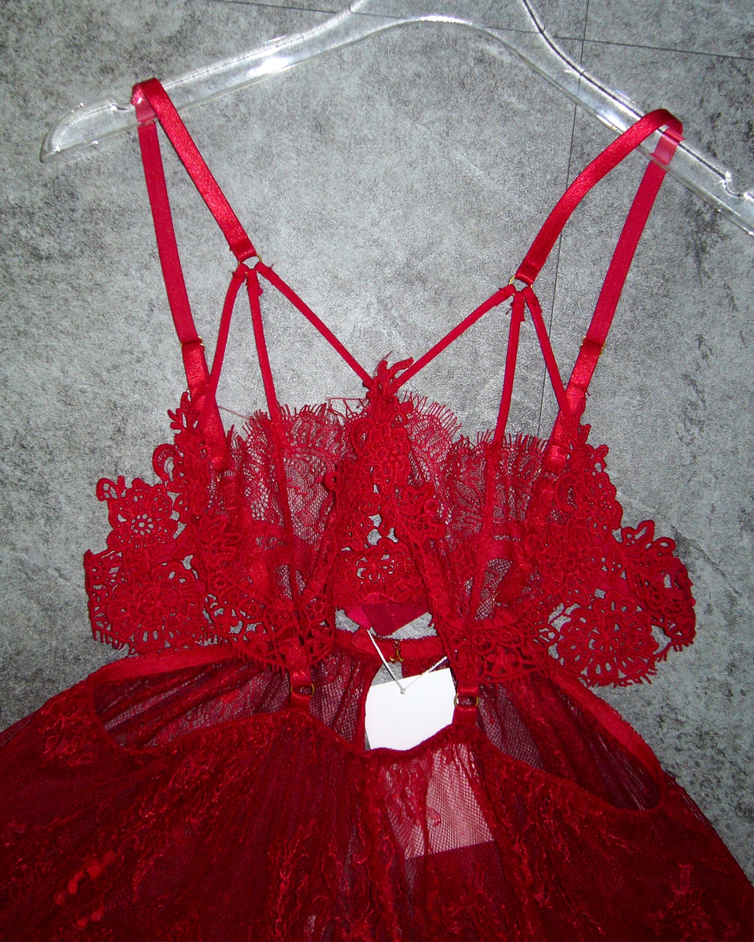 [Vintage] Red Lace Slip