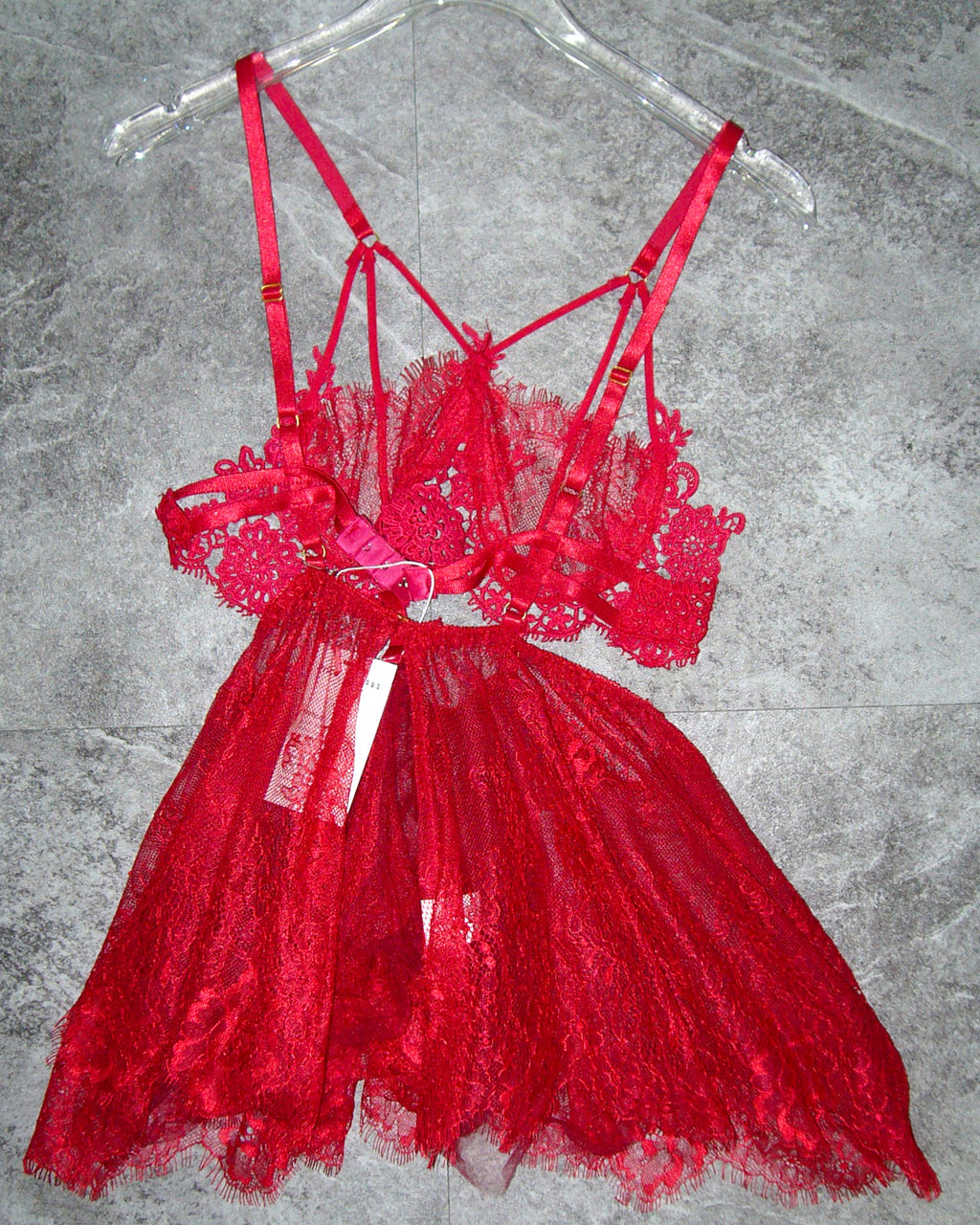 [Vintage] Red Lace Slip