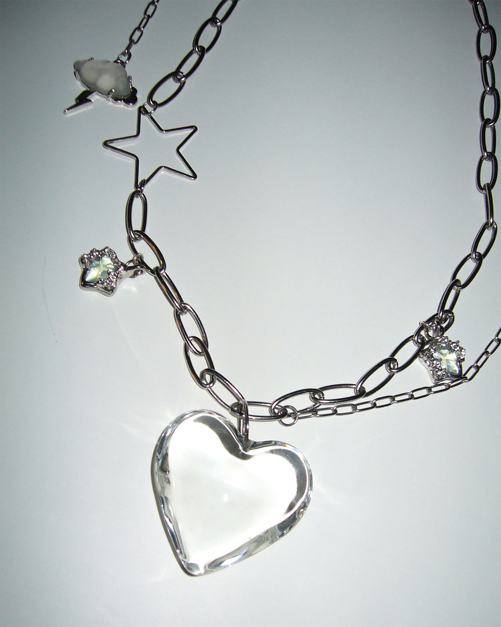 [SukiSuki] Clear Heart Necklace