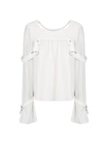 [Yusuki] Strap Blouse (White)
