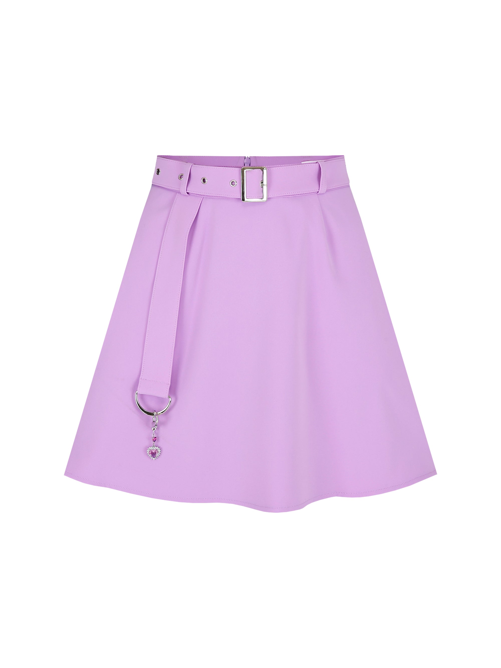 [Yusuki] Flare Skirt with a Charm (Lilac)