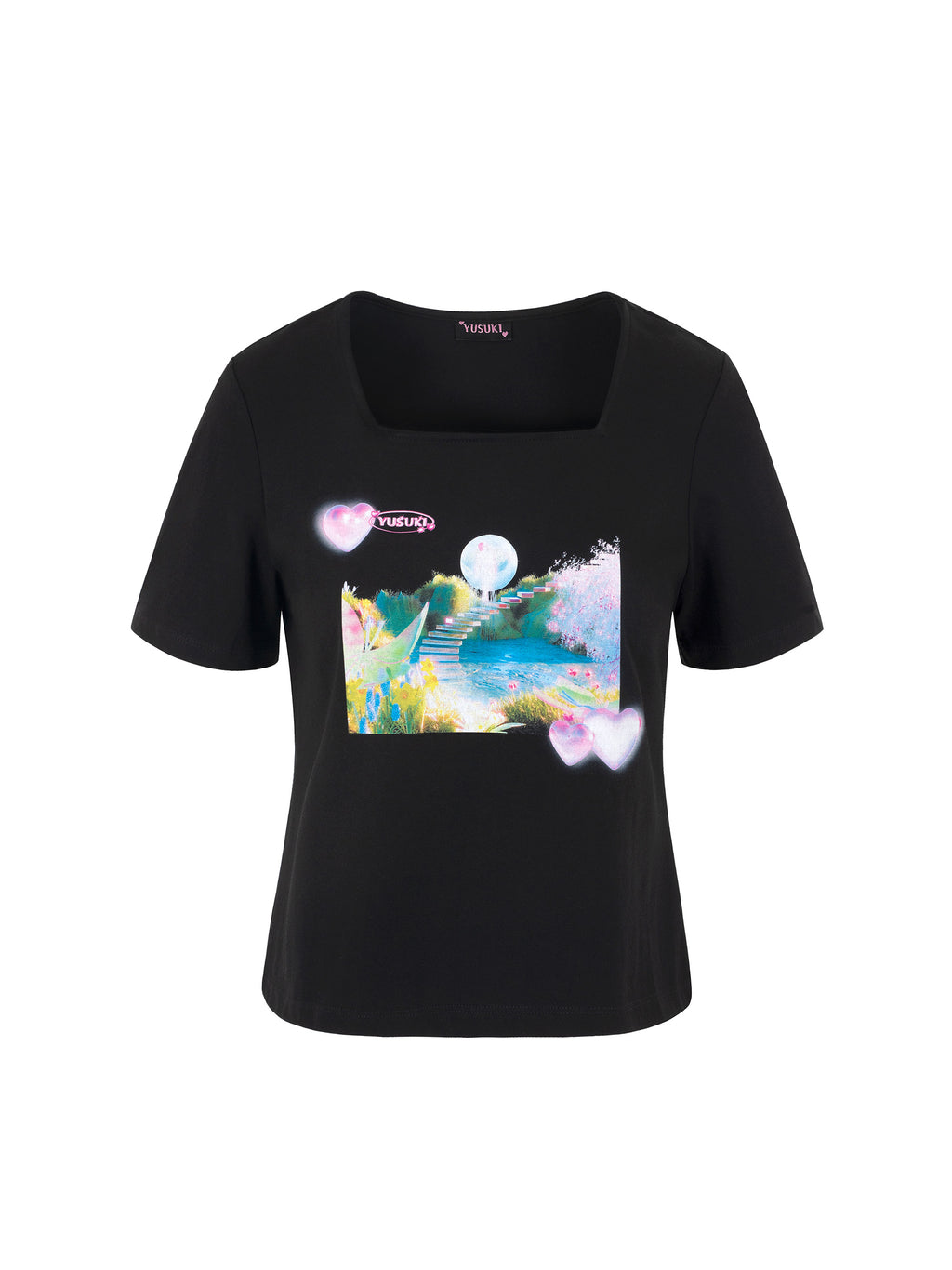 [Yusuki] Four Seasons T-Shirt (Spring Black)