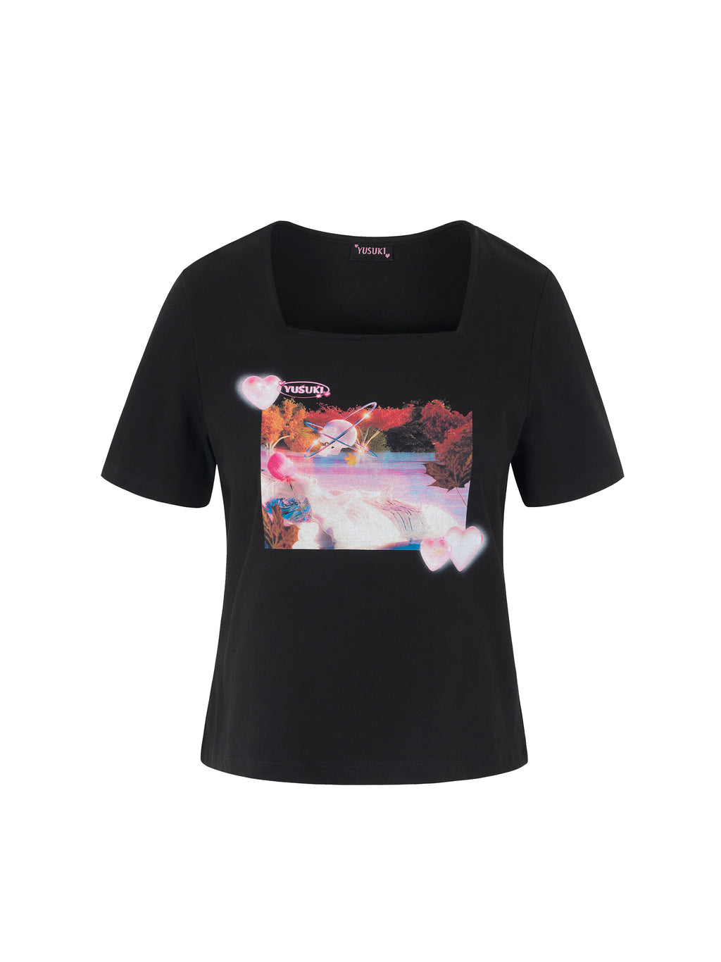 [Yusuki] Four Seasons T-Shirt (Autumn Black)