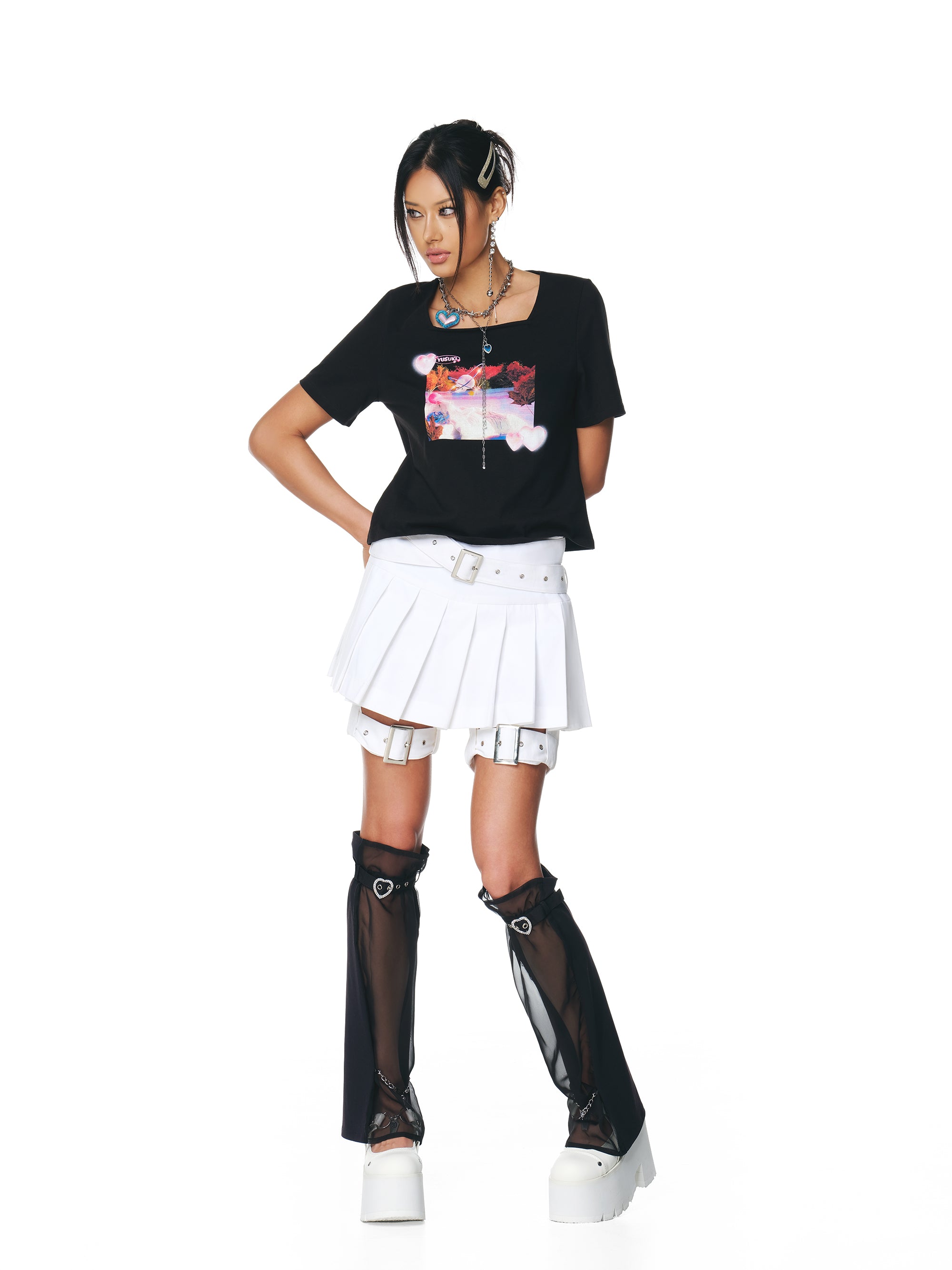 [Yusuki] Four Seasons T-Shirt (Autumn Black)