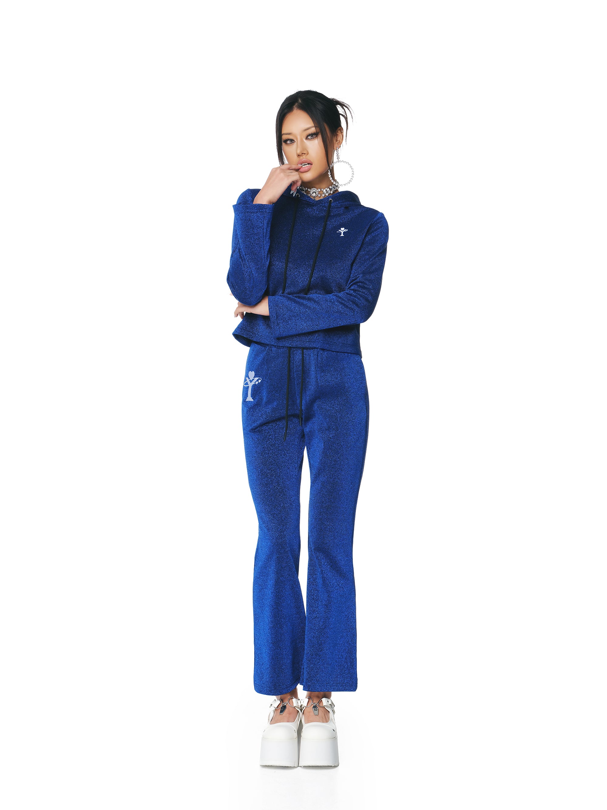 [Yusuki] Sparkle Blue Hoodie